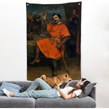 Gustave Courbet - Louis Gueymard Şeytan Robert Rolünde Duvar ÖRTÜSÜ-7356