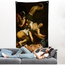 Caravaggio - Aziz Petrus'un Çarmıha Gerilmesi Duvar Örtüsü - Crucifixion Of Saint PETER-8106