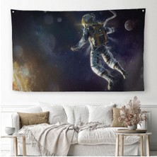Astronot Duvar Sanatı Duvar Örtüsü Halısı Uzay Posteri Astronot Uzayda Gezegen Arka Planı 5381