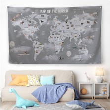 Dünya Atlası Çocuk ve Bebek Odası Duvar Örtüsü-Halısı 3811