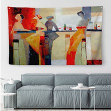 Pubdaki Kadınlar Duvar Örtüsü-Halısı - Women In The PUB -6604