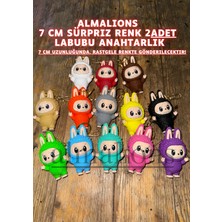 Almalions Sürpriz Renkte Labubu Anahtarlık - Çanta Süsü - Çanta Charmı - 7 cm - Plastik Figür