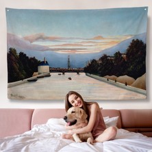 Henri Julien Félix Rousseau - The Eiffel Tower Eyfel Kulesi Duvar ÖRTÜSÜ-7042