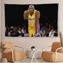 Kobe Bryant Los Angeles Lakers Kanvas Duvar Örtüsü-Halısı / Black MAMBA-5149