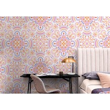 Etnik Desenli Duvar Kağıdı Renkli Mandala Duvar KAĞIDI-5646