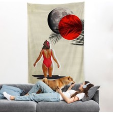 Mayolu Kadın Pop Art Duvar ÖRTÜSÜ-7874