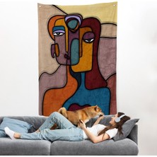 Soyut Yüzler Duvar ÖRTÜSÜ-7835