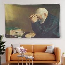 Eric Enstrom Grace Adam Ekmek Üzerinde Dua Ediyor Kanvas Duvar ÖRTÜSÜ-HALISI-5393