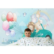 Sevimli Hayvanlar Çocuk Odası Duvar Kağıdı Kreş Okul Duvar KAĞIDI-5528