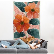 Şakayık Çiçekleri Duvar ÖRTÜSÜ-7640