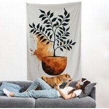 Dekoratif Minimal Bitki Duvar ÖRTÜSÜ-7651