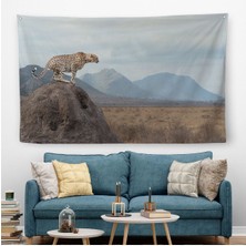 Leopar Dekoratif Kanvas Duvar Örtüsü-Halısı -1127