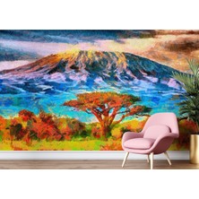 Tanzanya Kilimanjaro Dağı Manzarası Duvar KAĞIDI-3480