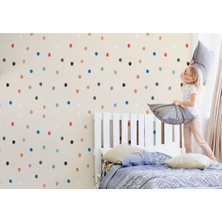 Ky Özel Renkli Puantiye Desenli Çocuk Odası Duvar KAĞIDI-5772
