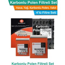 Citroen C3 1.4 Hdı Euro4 Dizel Eurorepar Filtre Bakım Seti 2010-2011 Hava+Yağ+Yakıt+Karbonlu Polen
