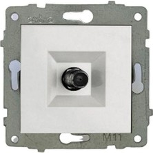 Ovivo Grano Beyaz Uydu Tv Prizi F Konnektör Çerçeve Hariçtir