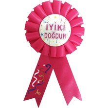 Parti Adresi Iyi Ki Doğdun Rozet Pembe