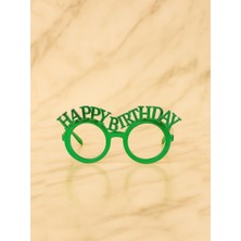 Parti Adresi Happy Birthday Gözlük Doğum Günü Parti Aksesuarı Yeşil
