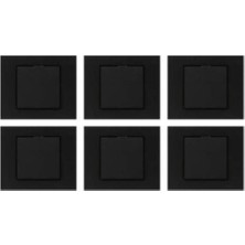 Ovivo Grano Siyah Anahtar 6'lı Paket Çerçeve Dahil