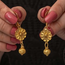 Stil Love ​gümüş Gold Sallantılı Trabzon Kazaz Kadın Küpe