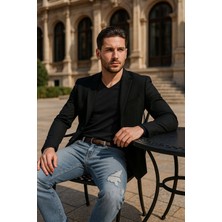 Banny Jeans Erkek Dizi Yırtık Regular Fit Jean Pantolon Mavi