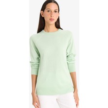 DeFacto Relax Fit Bisiklet Yaka Basic Düz Triko Kazak I6913AZ25WN