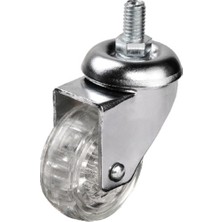 Hts 302 - 50X20 mm Şeffaf Makaralı Vidalı Teker