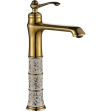 Fkn Victoria Mix Uzun Altın Çanak Lavabo Bataryası