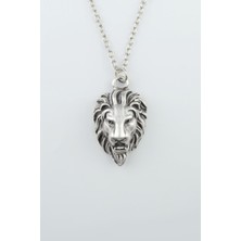 Aslan Gümüş Kaplama Düz Zincir Kolye