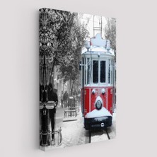 Pamuk's Design Karlı Bir Istiklal Caddesi ve Nostaljik Tramvay TABLOSU-6404