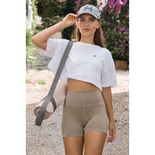 Jerf Aura Crop T-Shirt Kadın Beyaz
