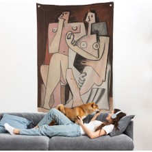 Pamuk's Design Pablo Picasso - Adam ve Kadın Soyut Duvar Örtüsü - Homme Et FEMME-7329