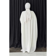 Düğme Detaylı Yarasakol Cilbab 6042 Ekru