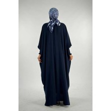 Düğme Detaylı Yarasakol Cilbab 6042 Lacivert