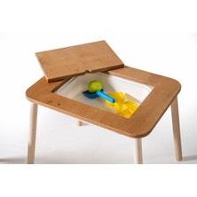 Montessori Tek Hazneli 2 Bunny Sandalye Aktivite Masası