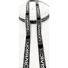 Altay Aksesuar Siyah Beyaz Yazılı Dokuma Şerit