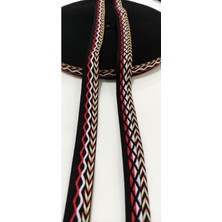 Altay Aksesuar Siyah Bordo Etnik Şerit