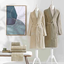 Taç Chain Pure Cotton Pamuk Aile Seti Krem Haki