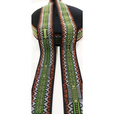 Altay Aksesuar Gri Turuncu Yeşil Özel Desen Lastik Şerit