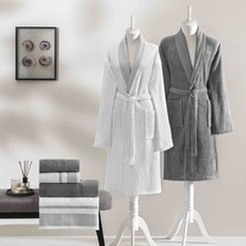 Taç Raya Pure Cotton Pamuk Aile Seti Beyaz Antrasit Xxl