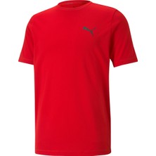 Puma ACTIVE SMALL LOGO TEE Kırmızı Erkek Kısa Kol T-Shirt