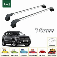 Volkswagen T-Cross Portbagaj Taşıyıcı Ara Atkısı Paw Pro 2 2019- Gri