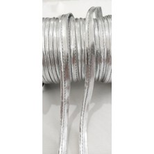 Altay Aksesuar Parlak Gümüş Kenar Biye Şerit