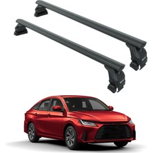 auto paw Toyota Yaris Sedan 2020-2025 Oluksuz Üst Tavan Portbagaj Taşıyıcı Ara Atkısı Toros Serisi Pro 4 Siyah