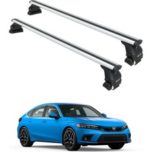 Honda Civic Hatchback 2021-2025 Oluksuz Üst Tavan Portbagaj Taşıyıcı Ara Atkısı Toros Serisi Pro 4 Gri