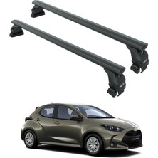 auto paw Toyota Yaris Hb 2020-2025 Oluksuz Üst Tavan Portbagaj Taşıyıcı Ara Atkısı Toros Serisi Pro 4 Siyah