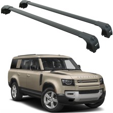 Land Rover Defender 130 2020-2025 Roof Rack Cross Bars T Slot Rail Siyah