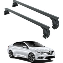Renault Megane Sedan 4 2016-2025 Oluksuz Üst Tavan Portbagaj Taşıyıcı Ara Atkısı Toros Serisi Pro 4 Siyah