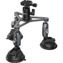 Aksiyon Kamera ve Kameralar Için Güçlü 3 Kollu Vantuz (Max Yük 1.5kg) |three-Arm Suction Mount