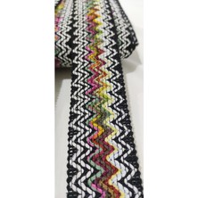 Altay Aksesuar Siyah Beyaz Rengarenk Örme Şerit